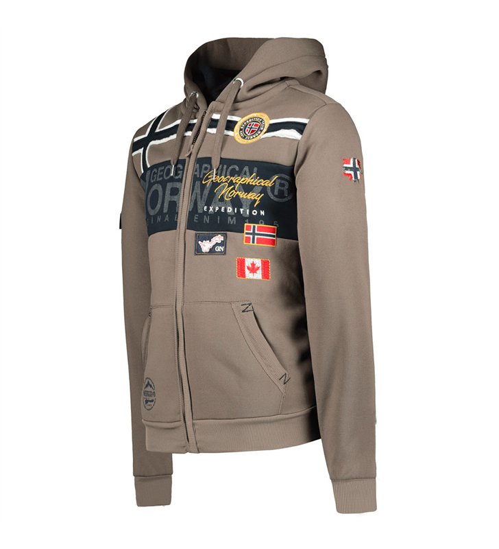 Sweat zippé à capuche pour Homme Veste Geographical Norway Garadock
