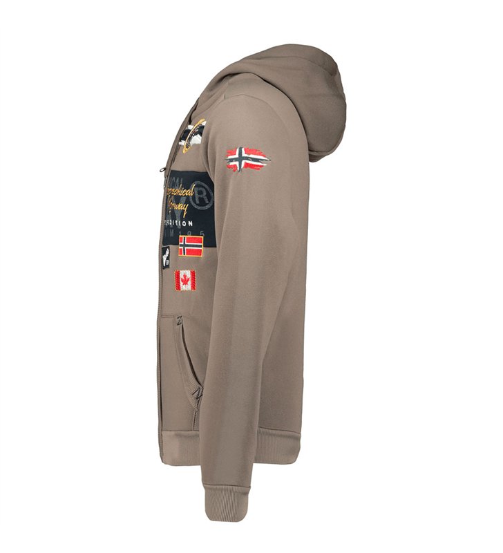 Sweat zippé à capuche pour Homme Veste Geographical Norway Garadock