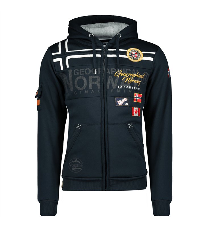 Sweat zippé à capuche pour Homme Veste Geographical Norway Garadock