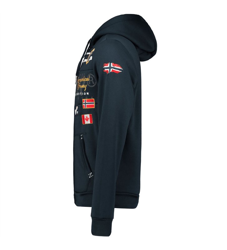 Sweat zippé à capuche pour Homme Veste Geographical Norway Garadock