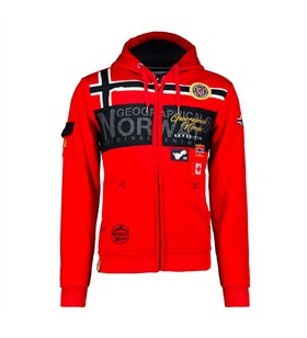 Sweat zippé à capuche pour Homme Veste Geographical Norway Garadock