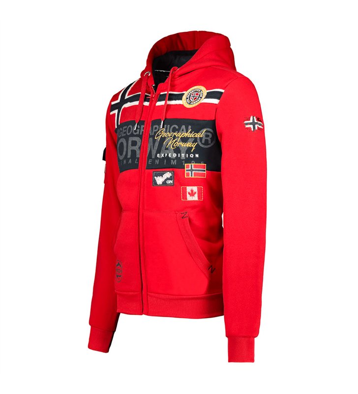 Sweat zippé à capuche pour Homme Veste Geographical Norway Garadock