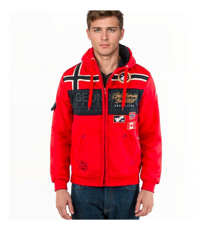 Sweat zippé à capuche pour Homme Veste Geographical Norway Garadock