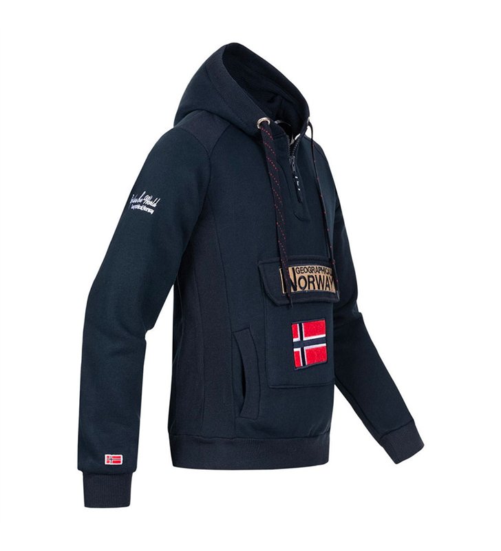 Sweat à capuche pour Homme Geographical Norway Gymclass