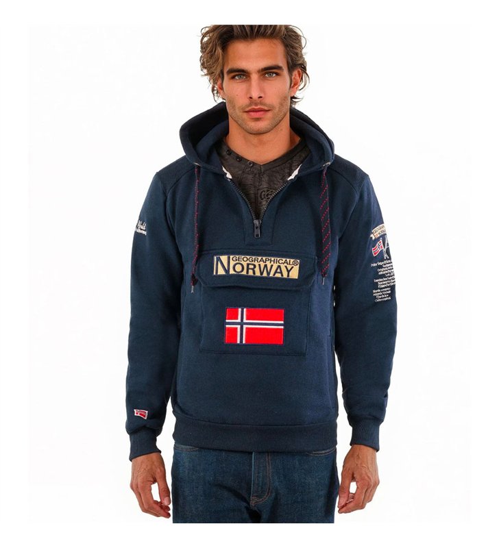 Sweat à capuche pour Homme Geographical Norway Gymclass
