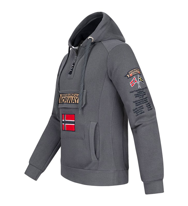 Sweat à capuche pour Homme Geographical Norway Gymclass