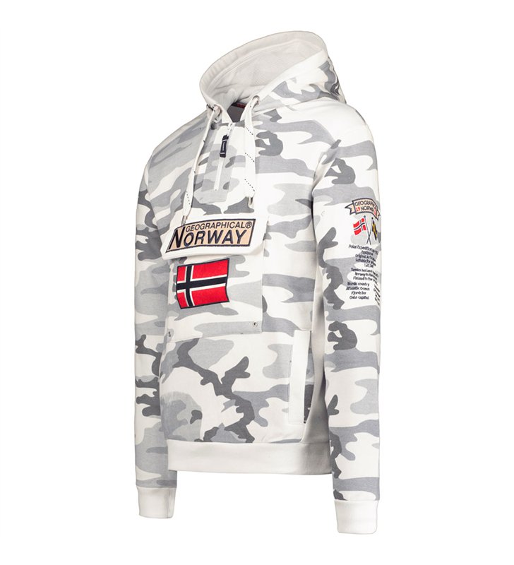 Sweat à capuche millitaire pour Homme Geographical Norway Gymclass