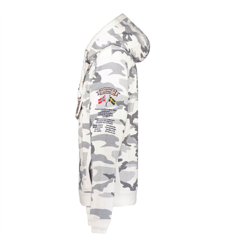 Sweat à capuche millitaire pour Homme Geographical Norway Gymclass