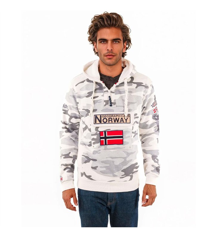 Sweat à capuche millitaire pour Homme Geographical Norway Gymclass