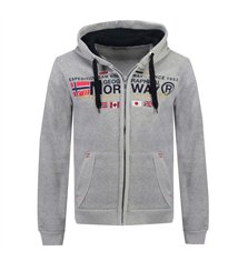 Sweat Gris zippé Veste à capuche pour Homme Geographical Norway Taille S Galiator