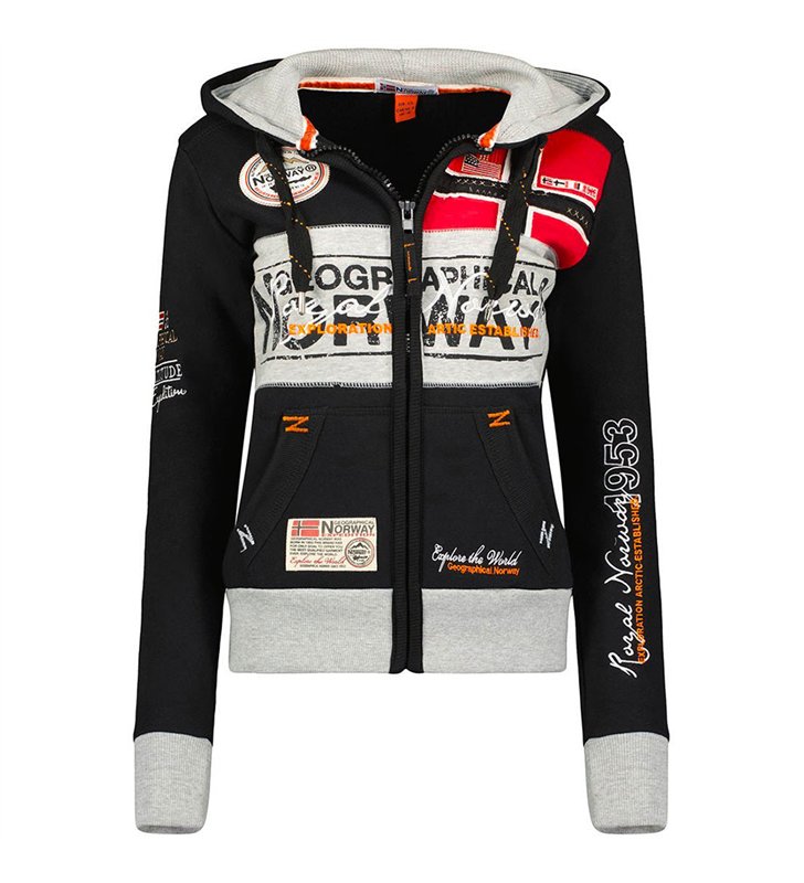 Sweat zippé à capuche pour Femme Geographical Norway Flyer