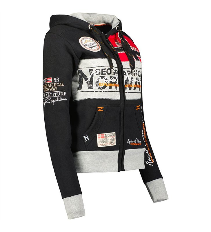Sweat zippé à capuche pour Femme Geographical Norway Flyer