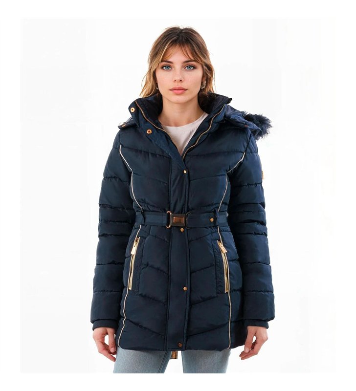 Veste parka Femme avec ceinture et capuche Geographical Norway Becky