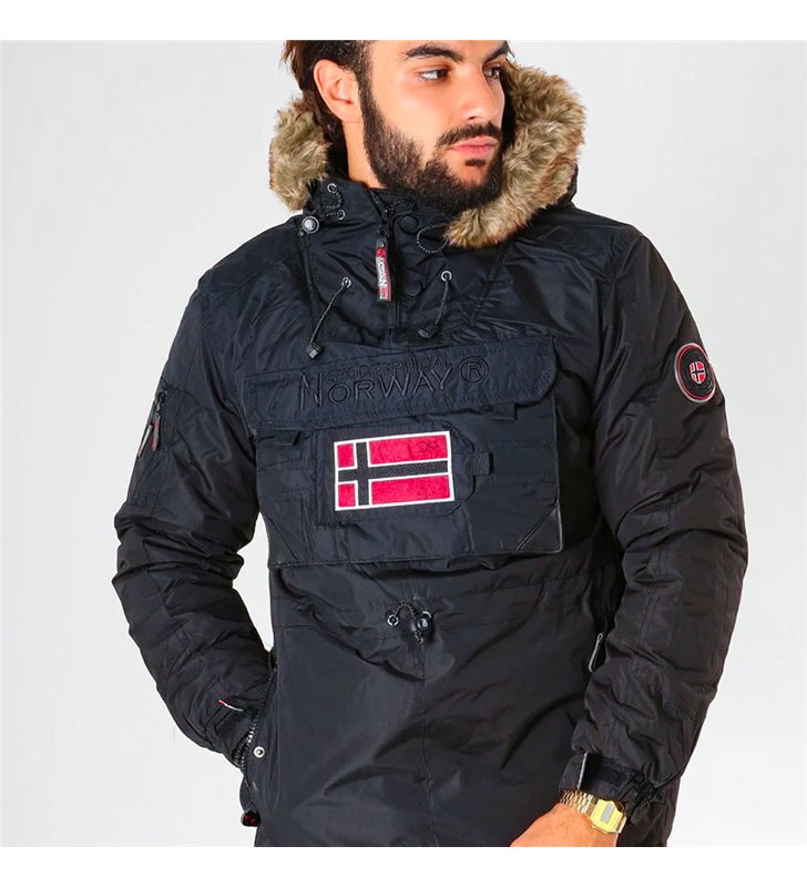 Veste parka à enfiler Homme Geographical Norway Barbier pour l'hiver