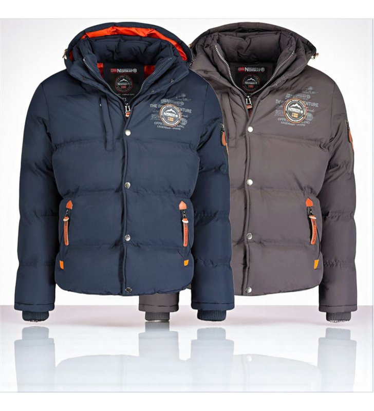 Veste doudoune chaude zippée à capuche Homme Geographical Norway Verveine
