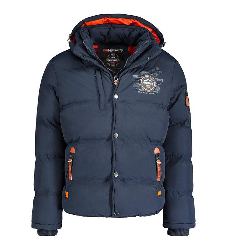Veste doudoune chaude zippée à capuche Homme Geographical Norway Verveine