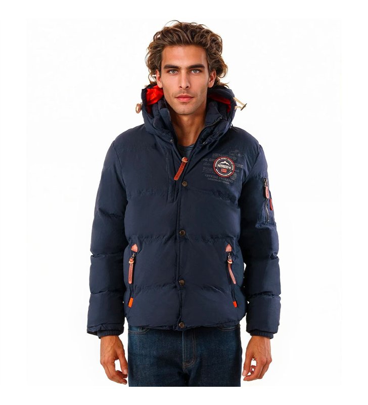 Veste doudoune chaude zippée à capuche Homme Geographical Norway Verveine