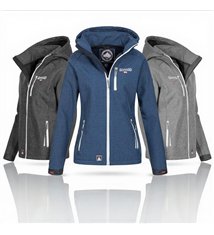 Veste softshell Femme Geographical Norway Tassima avec capuche amovible
