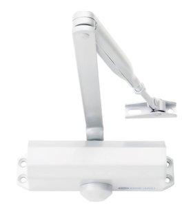 Ferme-porte Bricard Blanc bras compas fermeture automatique jusqu’à 60 kg Force 3