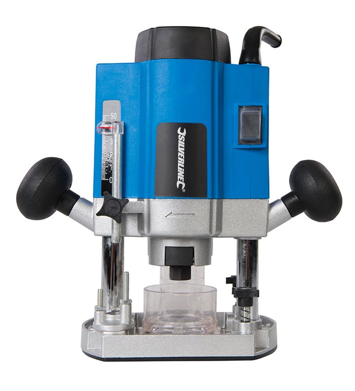 Défonceuse plongeante électrique 1020W bois 8 mm vitesses variable Silverline 329863