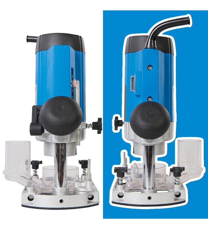 Défonceuse plongeante électrique 1020W bois 8 mm vitesses variable Silverline 329863