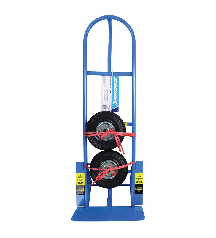 Diable de transport charge 250 kg chariot manutention en acier Silverline 633752