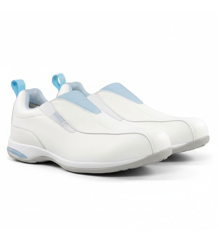Chaussures de sécurité blanches Femme sans lacet Cassis S2 SRC taille 36 Basket travail