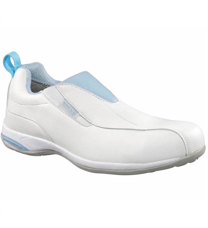 Chaussures de sécurité blanches Femme sans lacet Cassis S2 SRC taille 36 Basket travail
