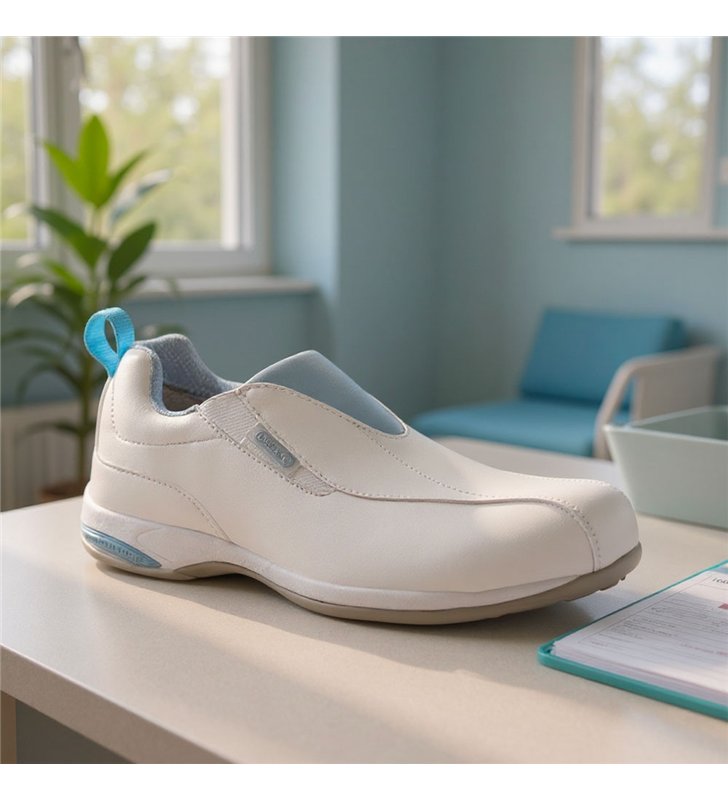 Chaussures de sécurité blanches Femme sans lacet Cassis S2 SRC taille 36 Basket travail