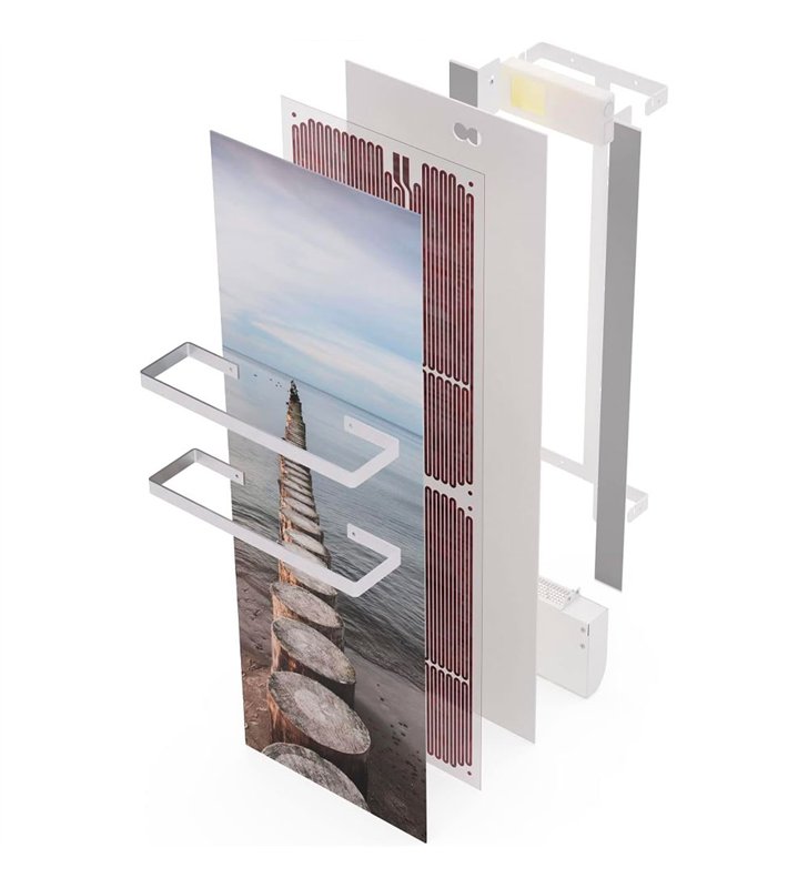 Barre sèche-serviette 40 cm pour radiateur électrique ILO Technology - inox chromé