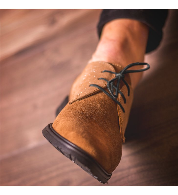 Chaussures de ville pour femme à lacets Derby cuir et daim