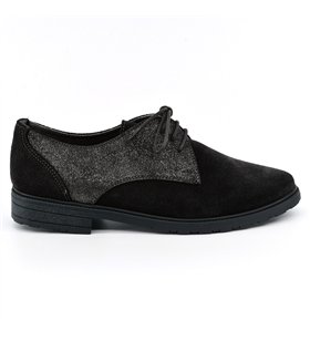 Chaussures de ville pour femme à lacets Derby cuir et daim