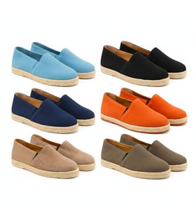 Sandale Espadrilles femme daim et cuir made in France