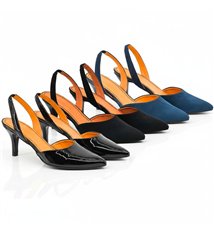 Escarpins pour femme en cuir Chaussures de ville à talon Made in France