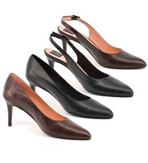 Escarpins en cuir fabrication française Chaussures femme à talon