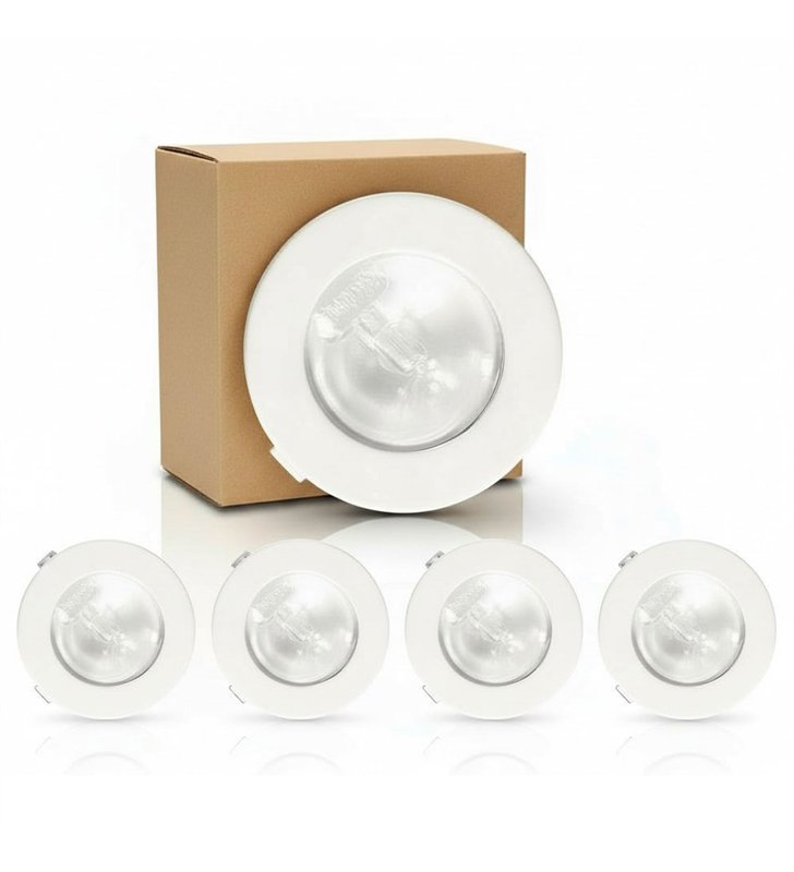 Lot de 5 Spots encastrables pour mobilier G4 12V – Compatibles LED – Cable 2 m