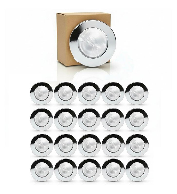 Lot de 20 Spots encastrables pour mobilier G4 12V – Compatibles LED – Cable 210 m