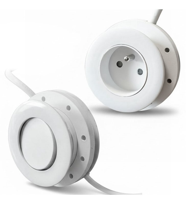 Kit d’Eclairage de mobilier 2 Spots Encastrables Blanc – 12V G4 Compatibles LED - Prise et Interrupteur