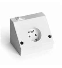 Boitier Prise Mural avec Interrupteur – Special Salle de Bain – 230V