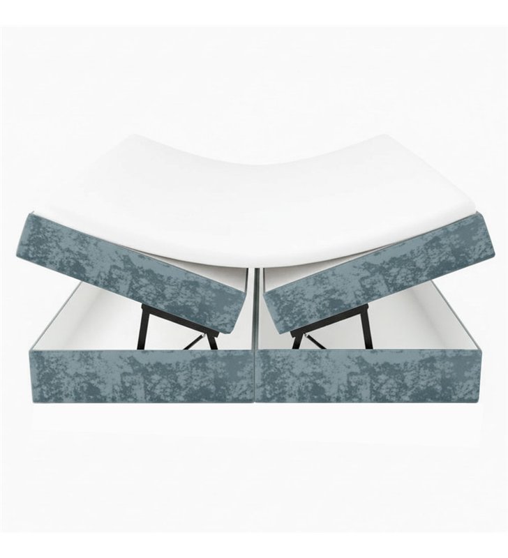 Lit Coffre avec matelas PRINCESS 160x200 cm en Velours Gris
