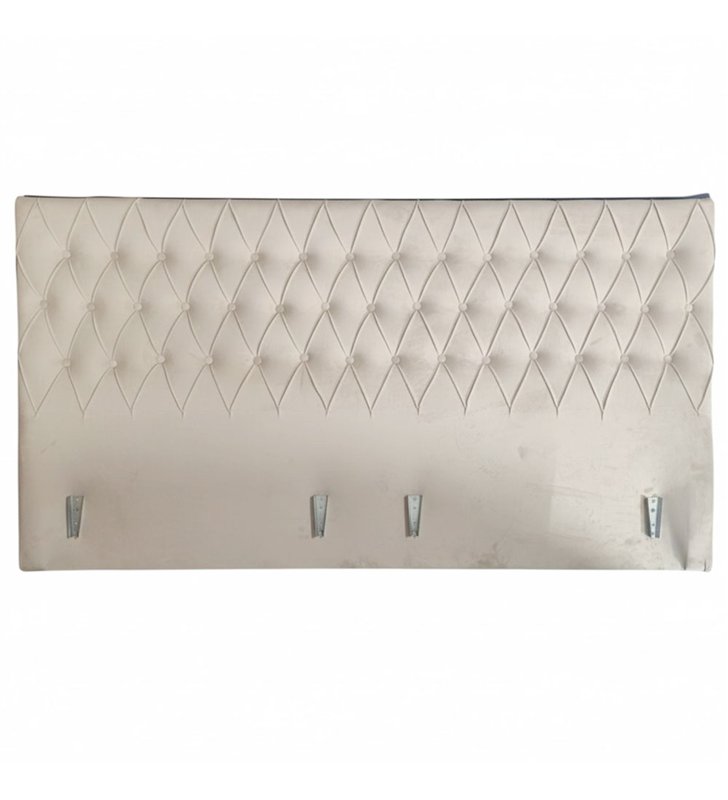 Tete de Lit en Velours Alcantara Beige clair – 190 x 100 cm - Couleur Beige