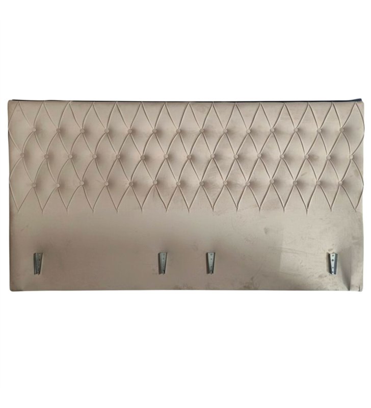 Tete de Lit en Velours Alcantara beige – 190 x 100 cm - Couleur Sable