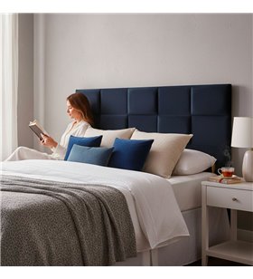 Tete de Lit en Velours Alcantara Bleu nuit – 190 x 100 cm