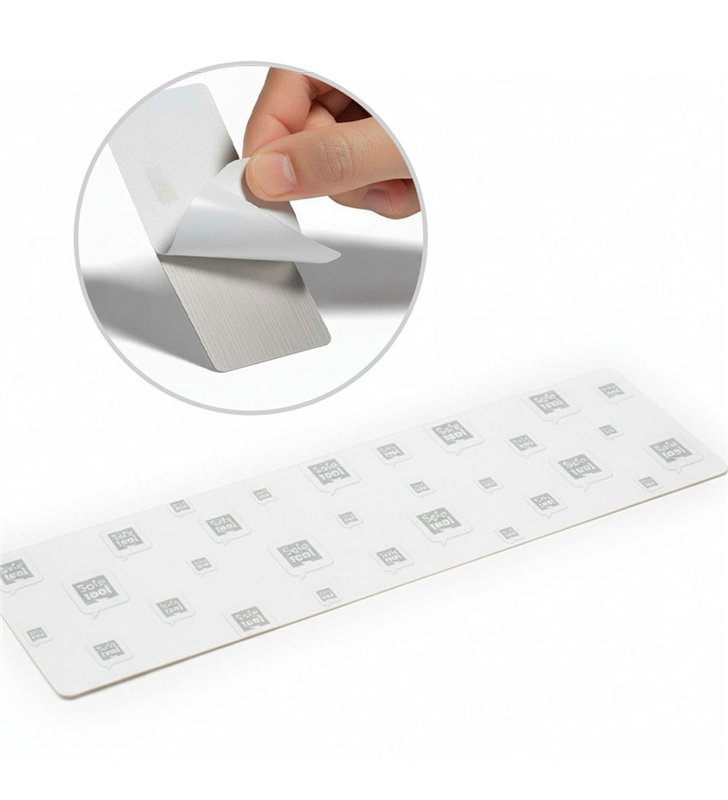 Lot de 2 Plaque de Porte Adhesive 170x45 mm – signaletique en aluminium Brosse