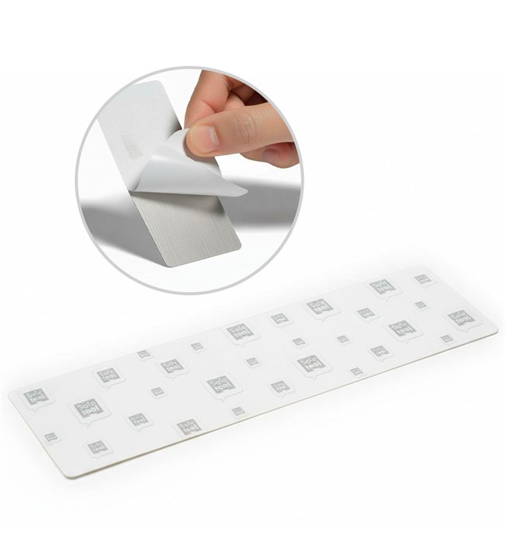 Lot de 2 Plaque de Porte Adhesive 170x45 mm – signaletique en aluminium Brosse