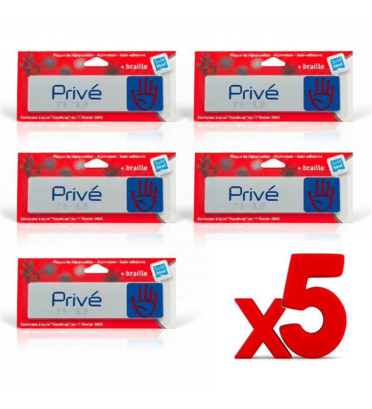 Lot de 2 Plaque de Porte Adhesive 170x45 mm – signaletique en aluminium Brosse