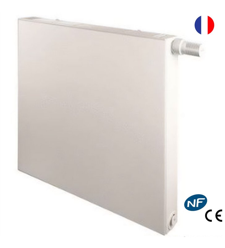 Radiateur décor eau chaude De Dietrich T22 IHCP 60x70 cm 517 W façade plane raccordement central bas
