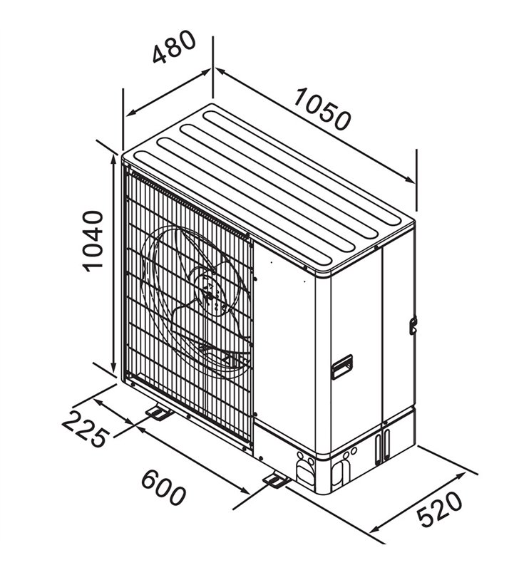 Pompe à chaleur Unité extérieure PAC air-eau 10 kW Mitsubishi PUZ-SWM100VAA