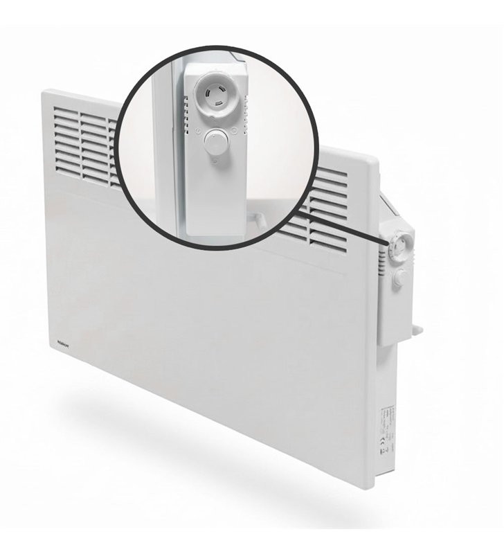Lot de 3 radiateurs chauffage électrique à inertie Noirot Moby FP 2000W blanc fil pilote 6 ordres