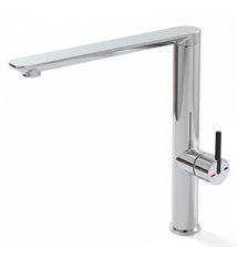 Robinet de cuisine mitigeur pour évier chromé design 28 cm avec bec mobile économie d’eau